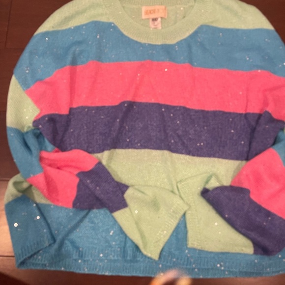 Beach Riot Sweaters - nwot Beach Riot rainbow multicolor Sequin Sweater large